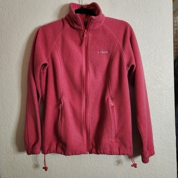 Columbia Tops - Womens Columbia Fleece Coral Pink Jacket sz Medium